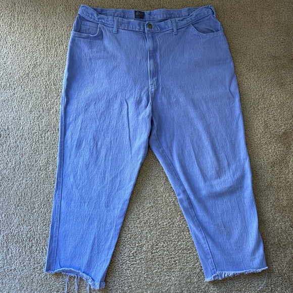 Frayed high waisted purple jeans - Picture 2 of 6